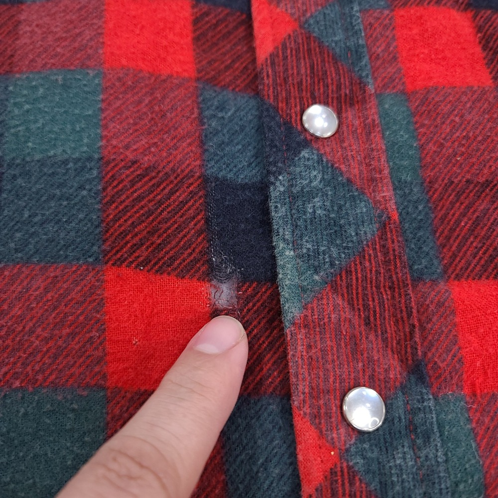 Bar-M Rancher Shirt Jacket Mens 2XL Red Plaid Quilted Flannel Snap Front - Picture 5 of 8